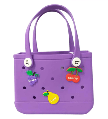 Purple Big Water Proof Silicon Tote Bag