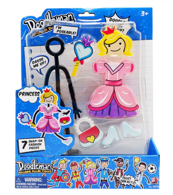 Playmind Doodleman Princess Bendable Doodle Figure