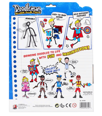 Playmind Doodleman Princess Bendable Doodle Figure
