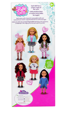 New Adventures 8300 2 Style Girls Pink Hat 18 inch Doll