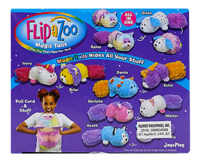 FlipaZoo Magic Tails Rainbow Kitty Flips To Sparkle Puppy Plush