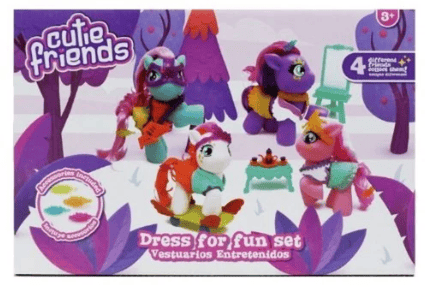 Happy Line Cutie Friends Love My Outfit Pink Pony With Tea Set