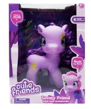 Happy Line Cutie Friends Purple Pony Lovely Friend With Hair Accessories