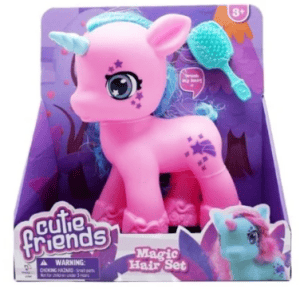 Happy Line Cutie Friends Pink Unicorn Magic Hair Set