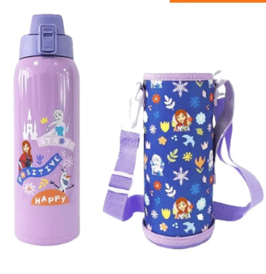Zippies Lab Disney Frozen The Poet Inside 1 Liter Insulated Tumbler With Carrying Pouch
