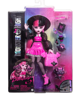 Monster High Draculaura  Fashion Doll With Pet Bat-Cat Count Fabulous And Accessories