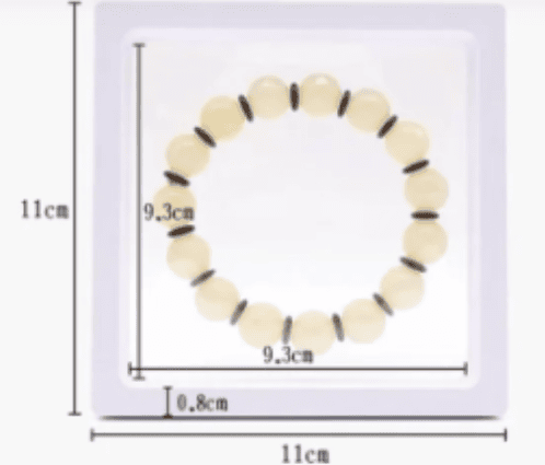 Floating Frame And Circular Base 3D Display Jewelry Case Box Suspension Storage PE Film Organizer