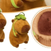 NEENCE 15cm Snot Style Capybara Doll, Capybara Rodent Simulation Capybara Plush Toy1:1 restoration, 12cm Plush Keychain Cloth Doll Carpi Steak Soft Capybara Plushie, Birthday Gift Toys Doll