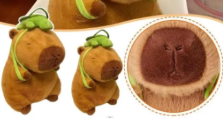 NEENCE 15cm Snot Style Capybara Doll, Capybara Rodent Simulation Capybara Plush Toy1:1 restoration, 12cm Plush Keychain Cloth Doll Carpi Steak Soft Capybara Plushie, Birthday Gift Toys Doll